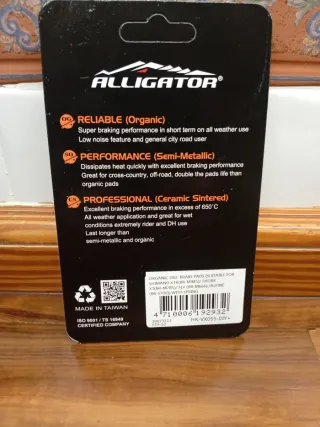 Pastillas Freno XT,SLX o deore ALLIGATOR Bicicleta
