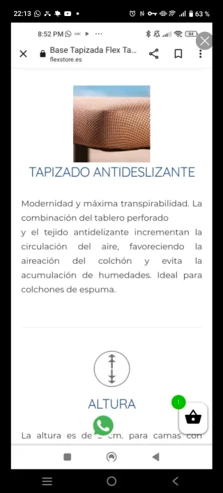 Somier Tapiflex Flex con patas de madera