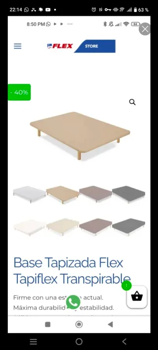 Somier Tapiflex Flex con patas de madera