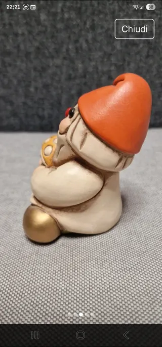 Thun Gnomo Seduto con Fungo