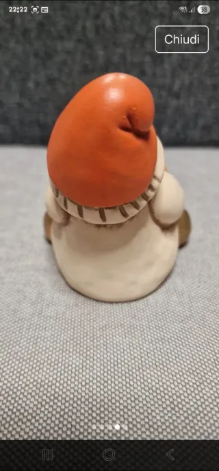 Thun Gnomo Seduto con Fungo