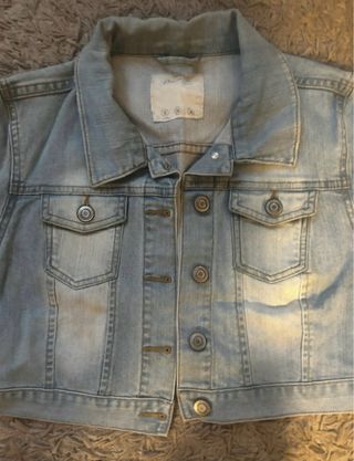 Chaqueta Vaquera Corta Mujer Azul