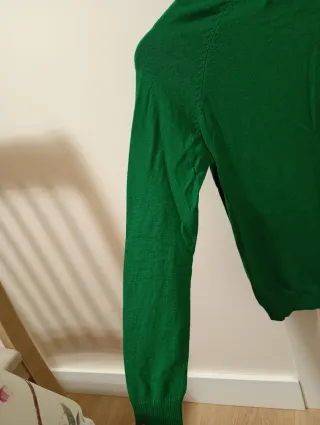 Jersey verde manga larga