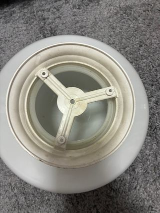 Lámpara de cristal blanca