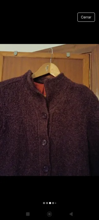 Abrigo de lana marrón