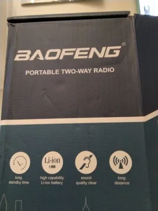 Radio Bidireccional Recargable Baofeng Negra