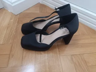 Zapatos de vestir negros tacón plataforma