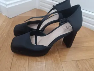 Zapatos de vestir negros tacón plataforma