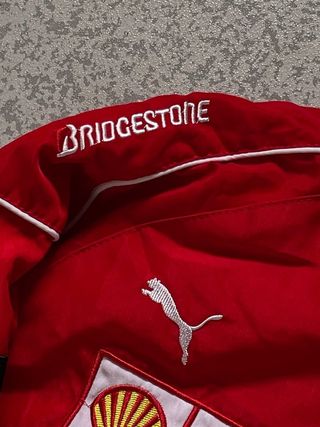 Chaqueta de Ferrari Roja y Negra F1 Vintage Retro