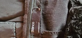 Vestido negro strapless Blanco.