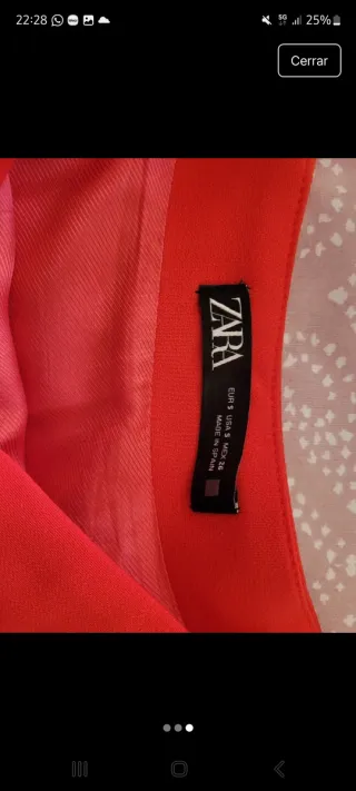 Falda Zara roja mini