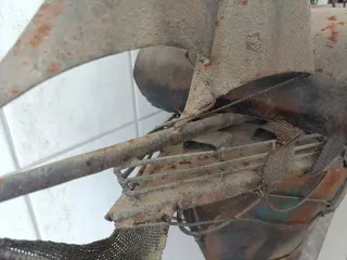 Grande veliero metallo vintage 106cm