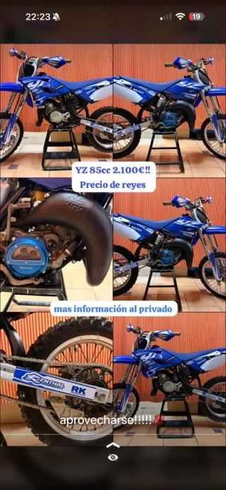 YAMAHA YZ 85 Tubo de Escape HGS RZ