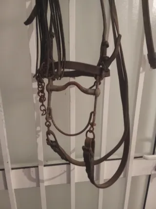 Cabezada vaquera de cuero