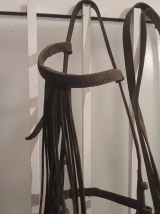 Cabezada vaquera de cuero