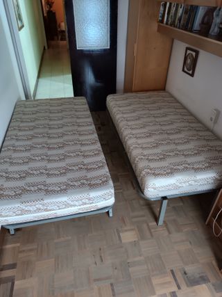 Estructura camas nido + 2 colchones + 2 fundas