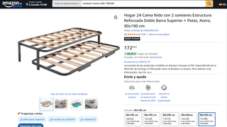 Estructura camas nido + 2 colchones + 2 fundas