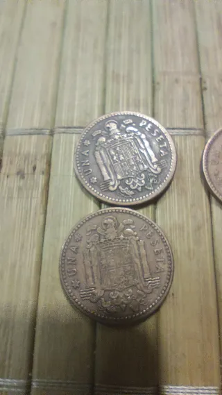 Lote 9 monedas 1 Peseta Franco
