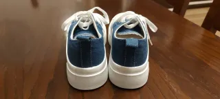 Scarpe da ginnastica in jeans con zeppa