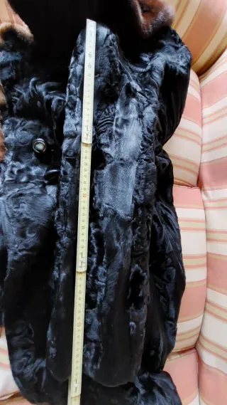 Abrigo piel astracán mujer largo