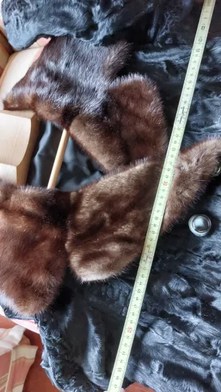 Abrigo piel astracán mujer largo