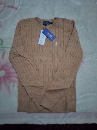 Jersey Polo Ralph Lauren Beige Trenzado
