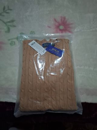 Jersey Polo Ralph Lauren Beige Trenzado