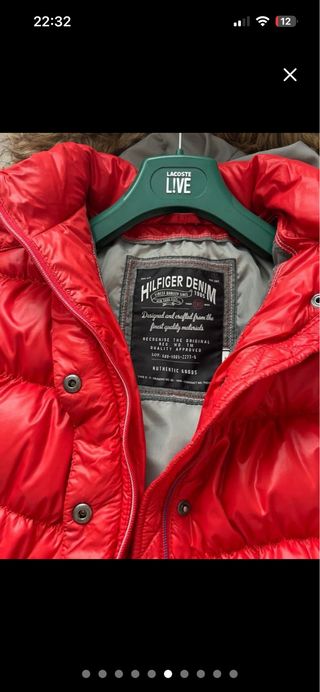 Anorak/Plumífero Tommy Hilfiger Rojo