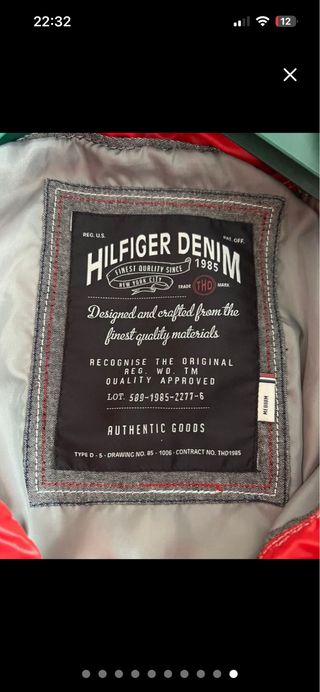 Anorak/Plumífero Tommy Hilfiger Rojo