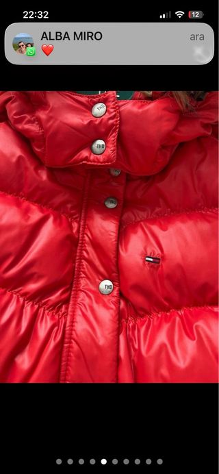 Anorak/Plumífero Tommy Hilfiger Rojo