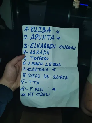 DIN DAN OI! Tiratxinasen lista