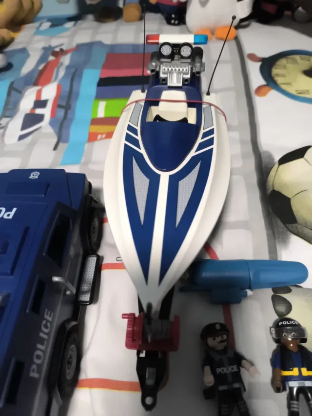 Playmobil Coche Policía y Lancha