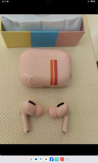 Auriculares Bluetooth Rosa con Estuche