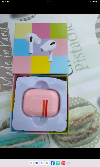 Auriculares Bluetooth Rosa con Estuche