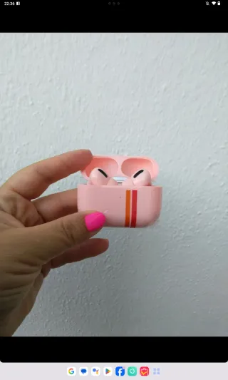 Auriculares Bluetooth Rosa con Estuche