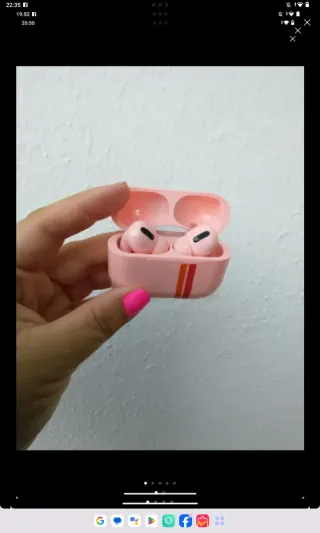 Auriculares Bluetooth Rosa con Estuche