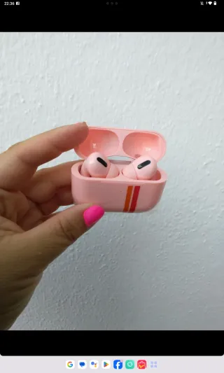 Auriculares Bluetooth Rosa con Estuche