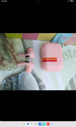 Auriculares Bluetooth Rosa con Estuche