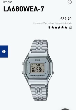 Reloj Casio LA680WEA-7 Plata