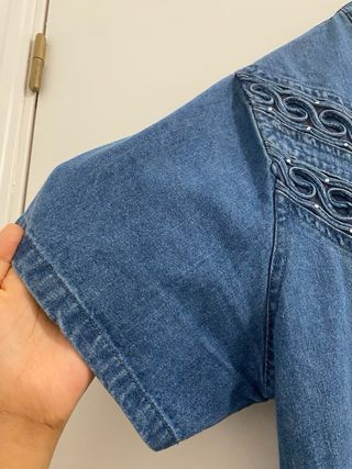 Vestido Vaquero Vintage Bordado | Talla L/XL