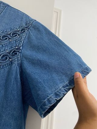 Vestido Vaquero Vintage Bordado | Talla L/XL