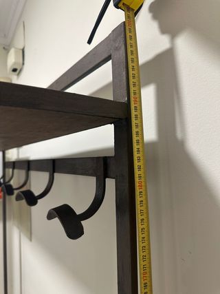 Perchero estilo industrial madera y metal