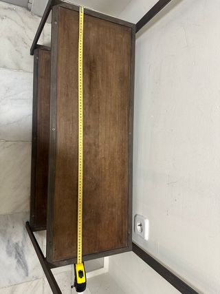 Perchero estilo industrial madera y metal