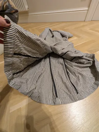 Gabardina Massimo Dutti rayas azules