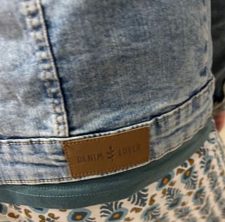 Cazadora tejana niña azul y verde