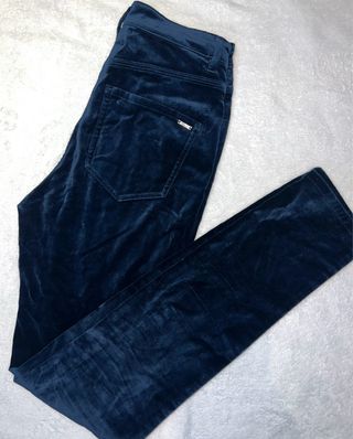 Pantalón Massimo Dutti terciopelo azul marino