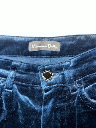 Pantalón Massimo Dutti terciopelo azul marino