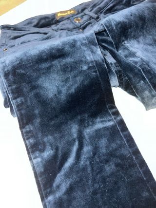 Pantalón Massimo Dutti terciopelo azul marino