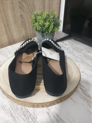 Mocasines negros con pedrería