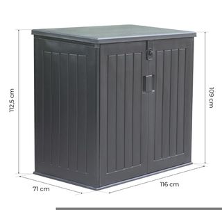 Contenitore esterno per giardino Gardiun Soften 775 litri 116x71x109/112,5 cm in resina con ammortizzatore, fondo e porte